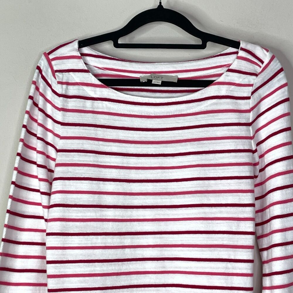 LOFT 2023 Striped Harbor Tee Women's Size XS - Picture 4 of 9